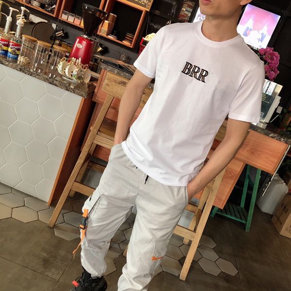 

2019 luxury england london cla ic plaid letter embroidery tee kateboard t hirt men women clothe cotton ca ual t hirt, White;black