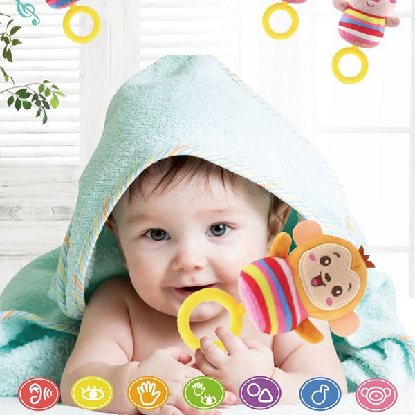 

baby rattles learning educational toy for baby toddlers plush animal bed rattles bell toy crib hanging teethers toys