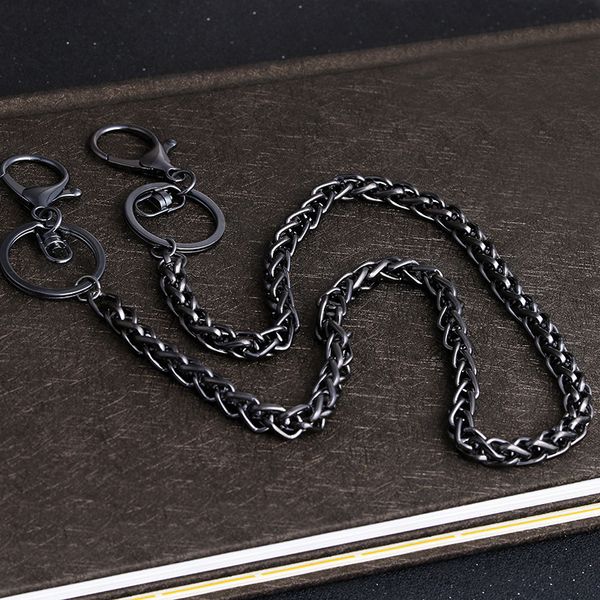 

2019 vintage street metal belt purse denim long chain rock hip hop punk jeans key chain clip banquet appointment jewelry gifts, Silver