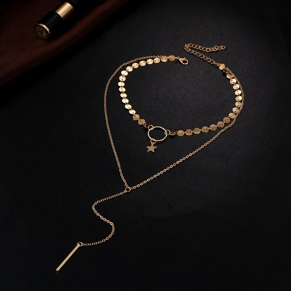 

fashion alloy women's necklaces & pendants choker necklace 2019 gold color crystal pendant necklace for women gift wholesale, Silver