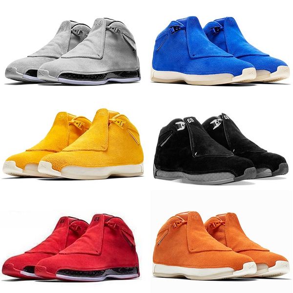 

mens basketball shoes 18 cool grey suede blue 18s toro bred defining moments og asg men white red yellow orange sneakers sport shoes