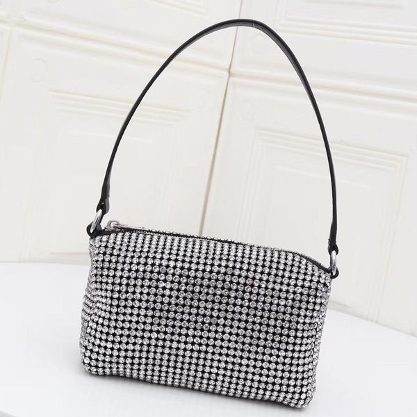 

cross body shoulder bags plain handbags baguette diamonds belt women bulingbuling purse handbag zipper ing