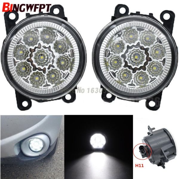 

2x car styling h11 led front fog light white yellow 12v for laguna 2 hatchback bg0 bg1_ 2001-2015