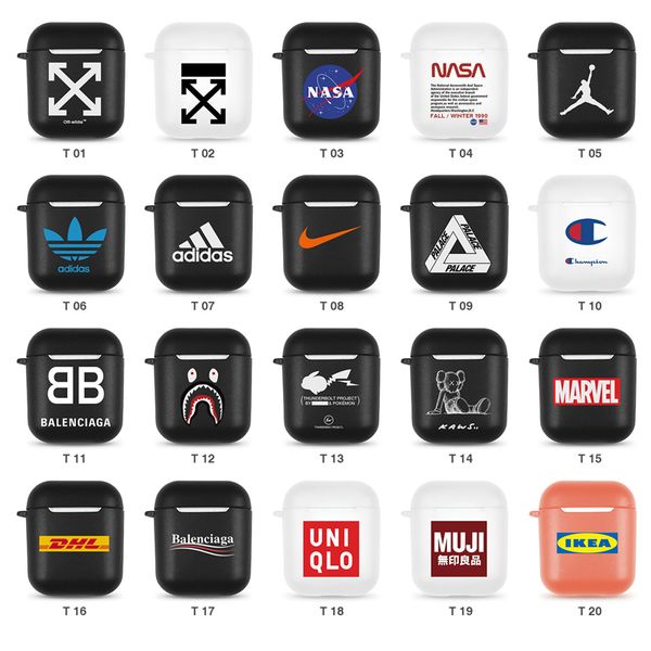 

Tpu airpod ca e for apple famou brand de igner airpod ca e for 1 and 2 wirele bluetooth headphone air pod pouch protective ca e