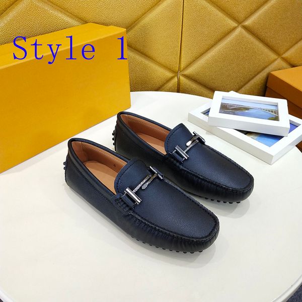 

2020 fashion luxury designer mens dress shoes genuine leather fashion driving shoes mens casual loafers size 38-45, Black