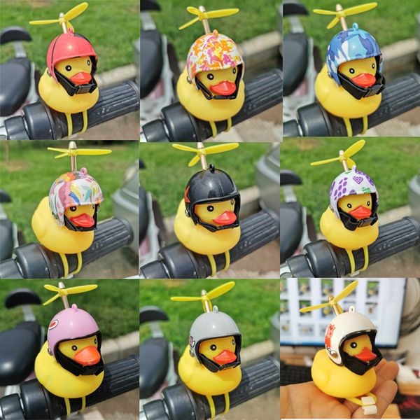 

innovative car car small yellow duck ornaments with propeller small yellow duck car small jewelry children baby helmet duck toy