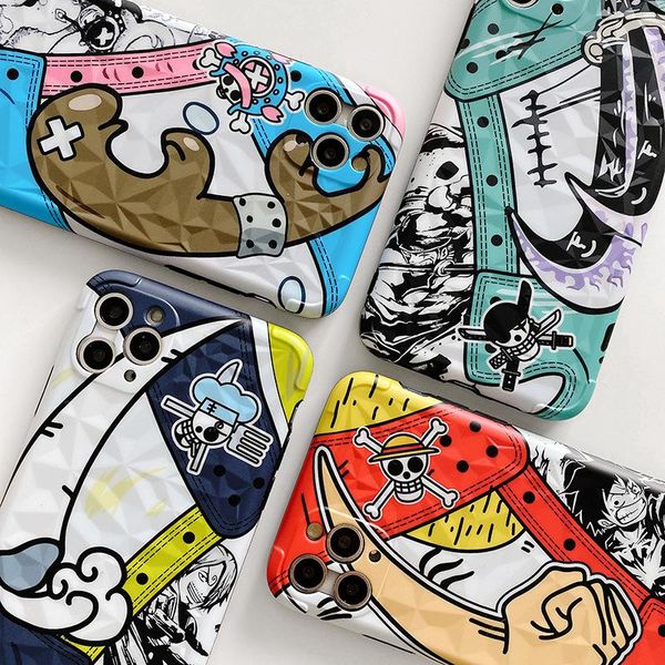 

luxury designer phone case japan anime luffy shockproof phone case shell for iphone 11pro 7 8plus x xr xs max soft imd cover coque