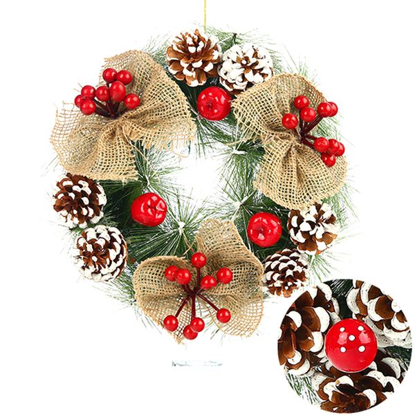 

red berries christmas wreath with bow for holiday front door home dÃ©cor