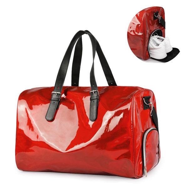

gym bag for women fitness training yoga handbag waterproof laser pu glitter shoulder bags travel sac de sport blaso
