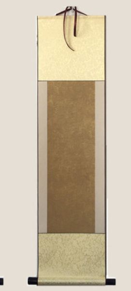 

06 antique full damask hardcover imitating ming and qing dynasty couplet xuan paper half cooked brush calligraphy blank scroll