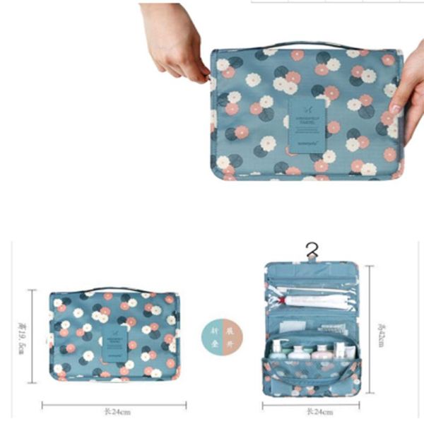 

travel cosmetic storage makeup portable bag folding hanging organizer pouch