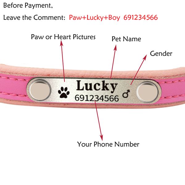 

new soft leather pet dog personalized collar 5 sizes engraving small medium dog puppy pet teddy name collars