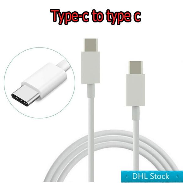 

dhl stock usb type-c to type c cable c to c for samsung galaxy s10 note 10 plus support pd 60w 3a quick charge cords dhl shipping