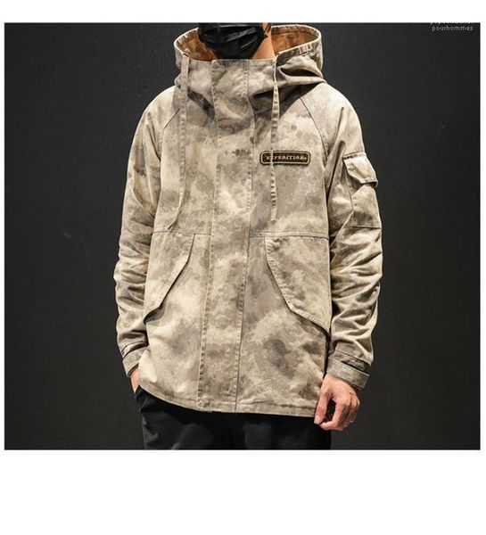 

autumn plus jacket designer hommes loose jacket camouflage style man coat casual zipper fly spring and, Black;brown