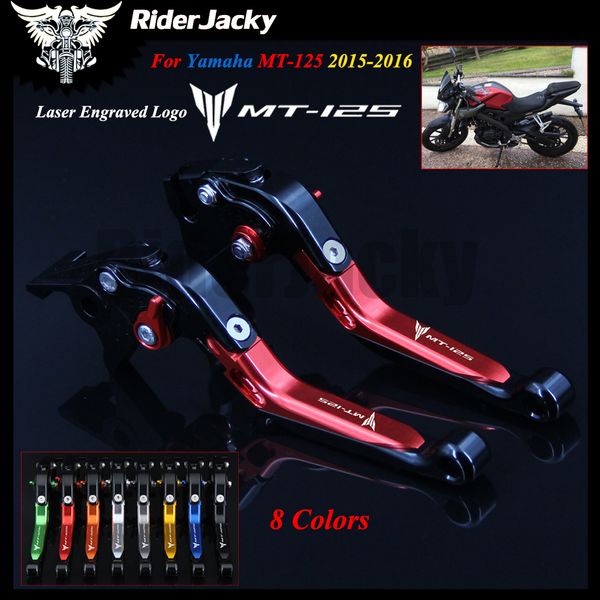 

for yamaha mt125 mt 125 mt-125 2015-2018 red+black motorcycle accessories folding extendable adjustable brakes clutch levers