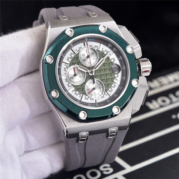 

48mm luxury watch mens designer watches black rubber strap quartz movement sports wristwatches orologio di lusso