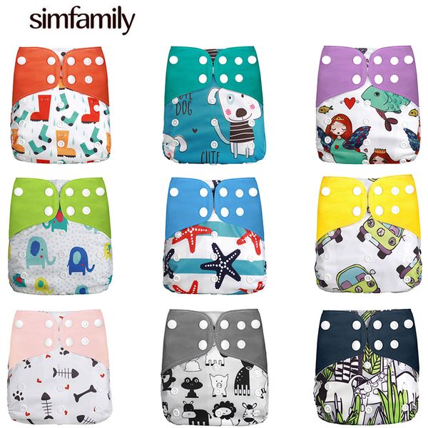 

simfamily]diaper new baby cloth diapers porket adjustable boy girl newborn washable waterproof reusable nappies