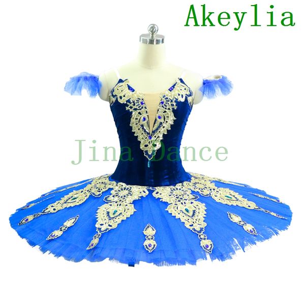 

blue bird blue ballet tutu professional ballet stage costumes for girls royal blue classical pancake dress sleeping beauty adult, Black;red