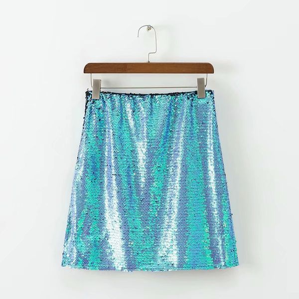 

популярные новые xd25-2250 европейской и американской моды блестки юбки, Black