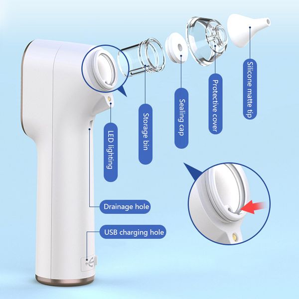 

adjustable three-speed infant nasal cleaner baby nasal aspirator washable electric vacuum nose cleaner waterproof snot cleaner