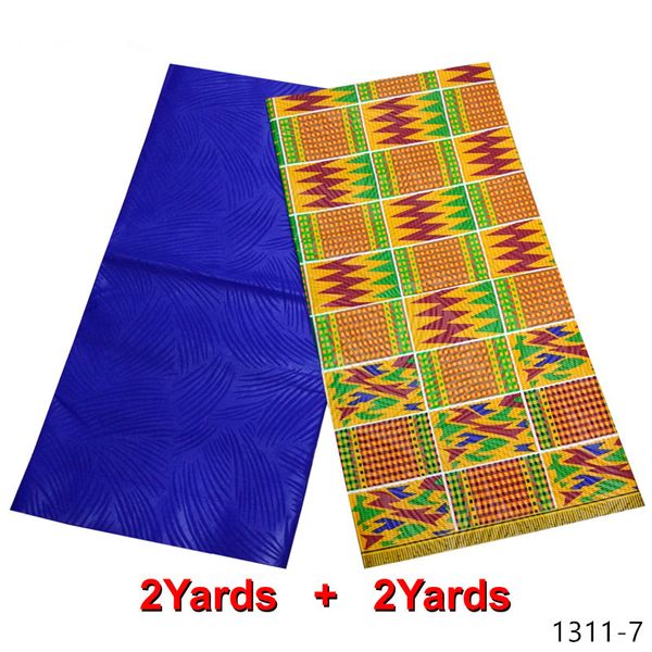 

african clothes fabrics 2020 ankara new polyester wax 2+2 yards african fabric for party dres 1311-1, Black;white