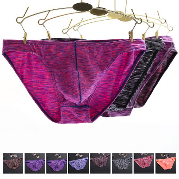 

new mens underwear briefs men low waist pouch brief underwear men stretch breathable u convex comfortable, Black;white