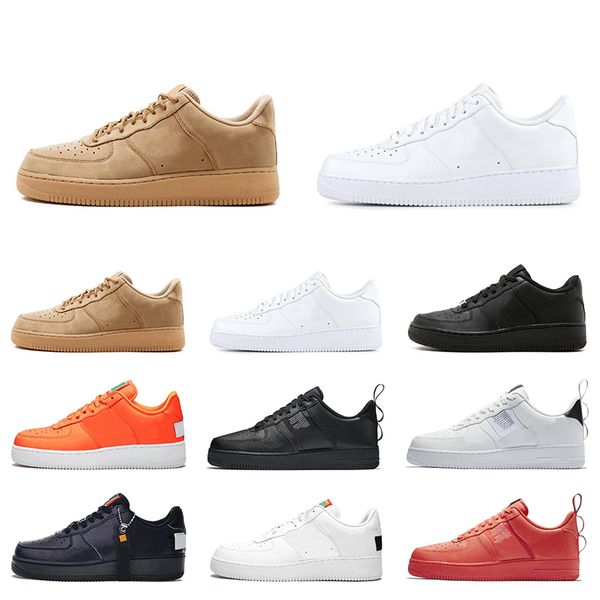 

New One 1 Dunk Men Women Fly Running Shoes Sports Skateboarding Ones Shoes Low Cut White Black Outdoor Men Trainers Sneakers Size 36-45