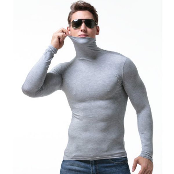 

youth solid color mens brand long sleeve bottoming shirt boys skinny turtleneck underwear 2020 spring new fashion trend, White;black