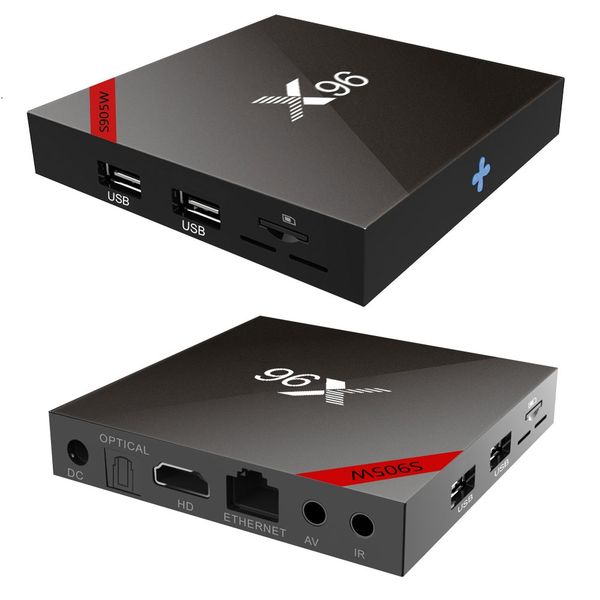 

dhl x96 set box android 7.1 smart tv box x96w s905w quad core 8gb media player support wifi 2.4g