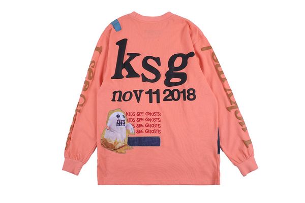 

2021ss hiphop long sleeve printed shirts new t-shirts cotton tees t vhtls, Black