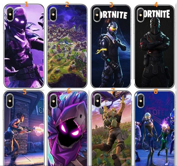 

2019 Designer Phone Cases Fortnite FPS Game Soft TPU Back Cover for iPhone X XR XS Max 7/8 6s 5s Samsung Galaxy Note9 Note8 S9 S8plus design