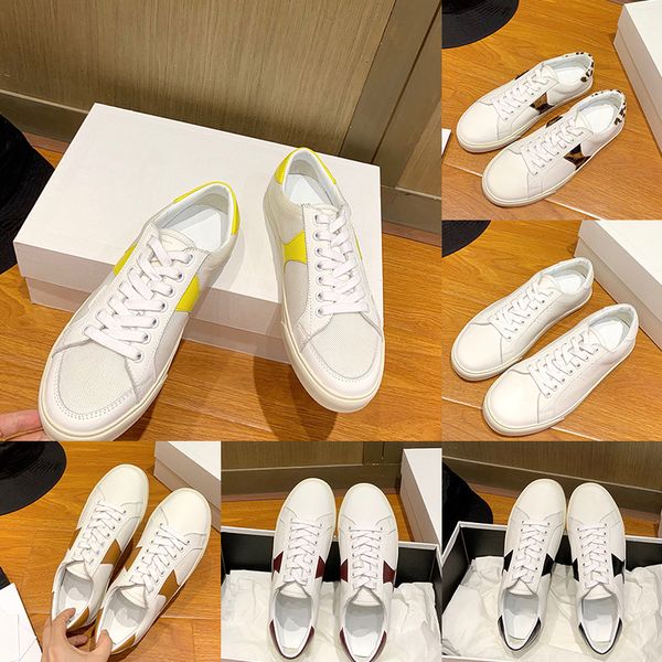

designer womens casual shoes luxury black white yellow colorblock leopard print flat sneakers with box size 35-40