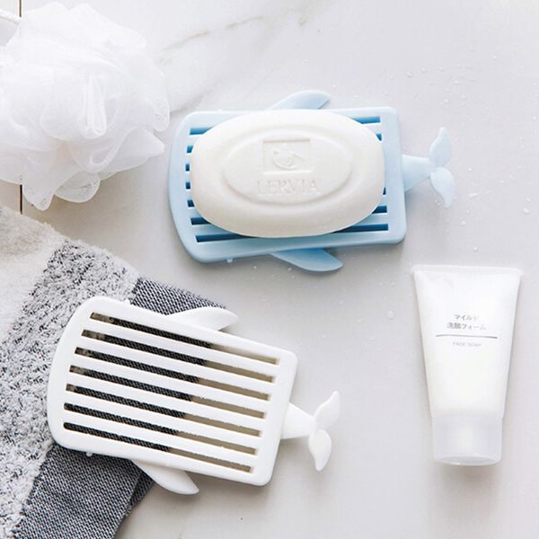 

1 pcs whale soap dish portable soap dishes container bathroom accessories travel home plastic soap box wh0197