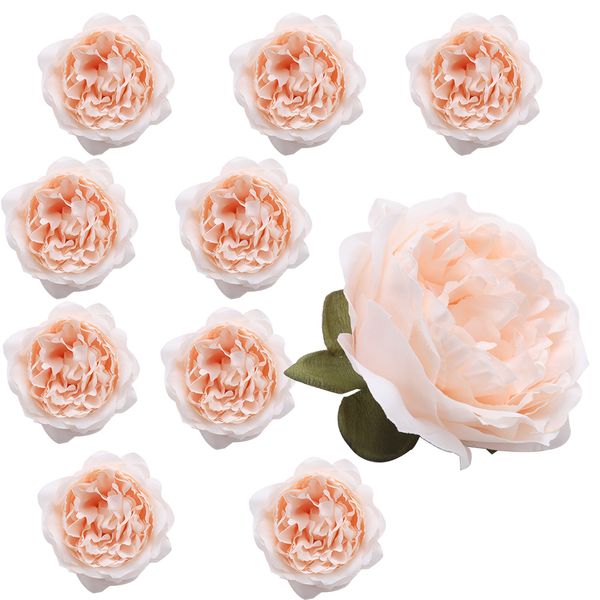 

10 pieces artificial peony flower vintage artificial peony silk flowers head