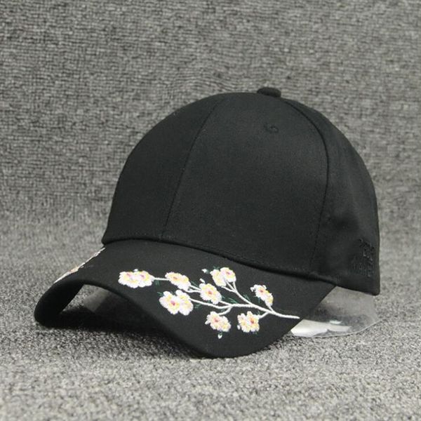 

women summer hats symmetrical flower embroidery built-in insulation knitted hats femme baseball cap adjustable, Blue;gray
