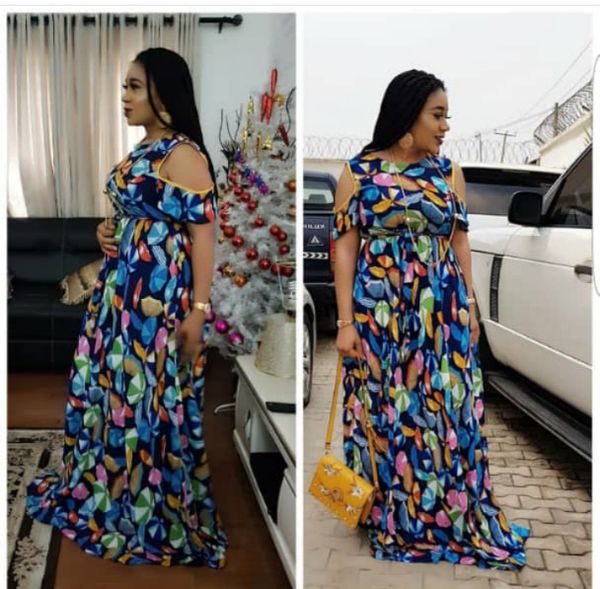

2019 new fashion style african women plus size long dress, Red