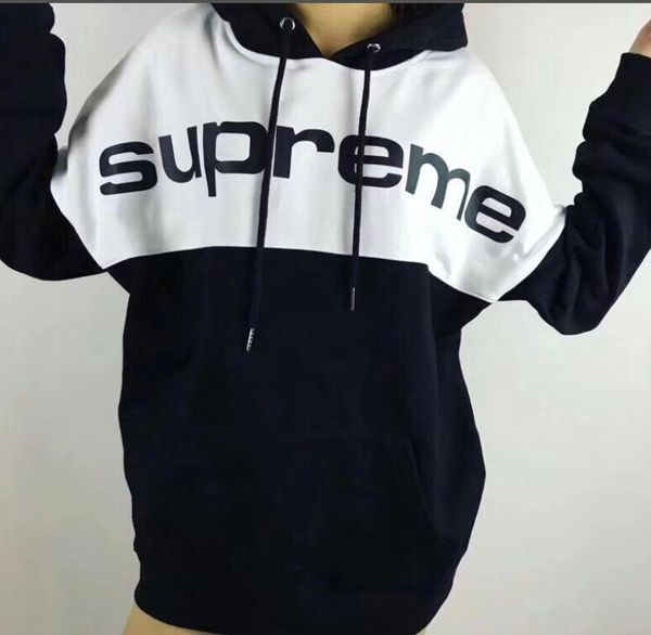 

men hight street hooded sweatshirts nl supreme mens fashion loose winter pullover hoodies plaid hat letter print hoodies males, Black