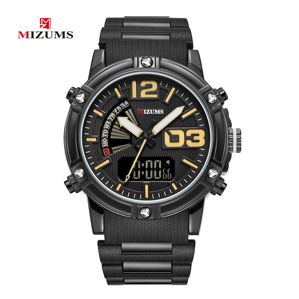 

mizums sport watch for men waterproof men's wrist watches man black band male clock military relogio masculino luxury hours 2019 hour, Slivery;brown