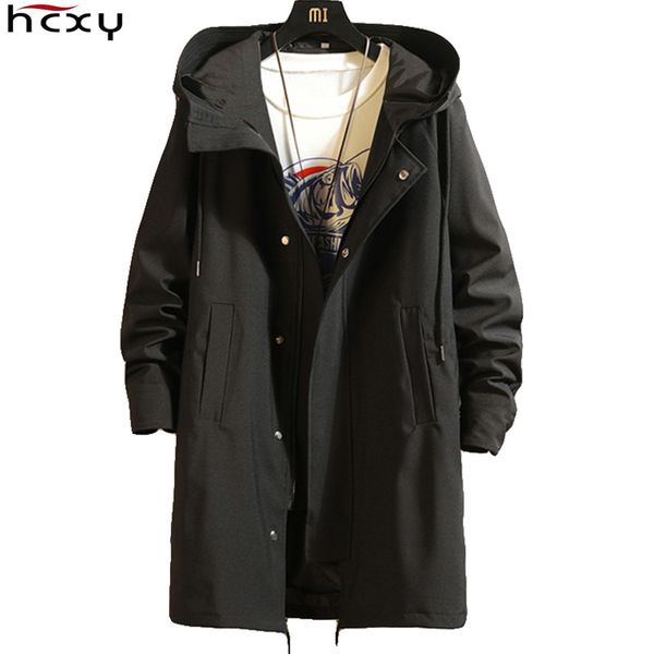 

hcxy 2019 fashionable men's windbreakers fall jacket coats for men cut wind male clothes hoodies windbreaker man trench loose, Tan;black