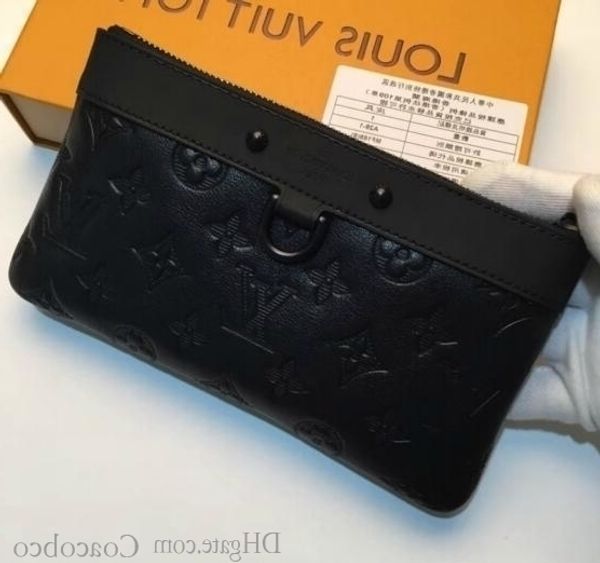 

новая мода m62899 мужчины черная молния тиснение кошелек кошелек клатч кошелек кошелек ремень сумки мини сумки клатчи экзотика cc70