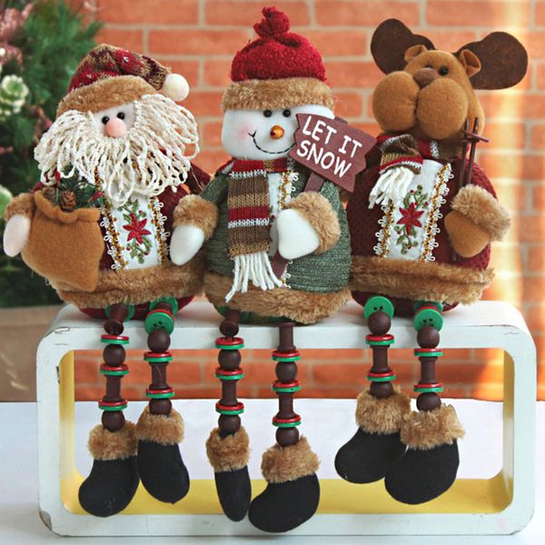 

ornaments christmas decoration creative flannel home party snowman santa claus