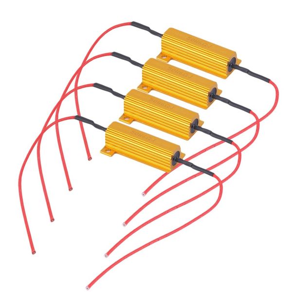 

2018 4pcs 50w 6ohm car led drl fog turn singal load light load resistors for fix led bulb fast hyper flash hiper turn signal