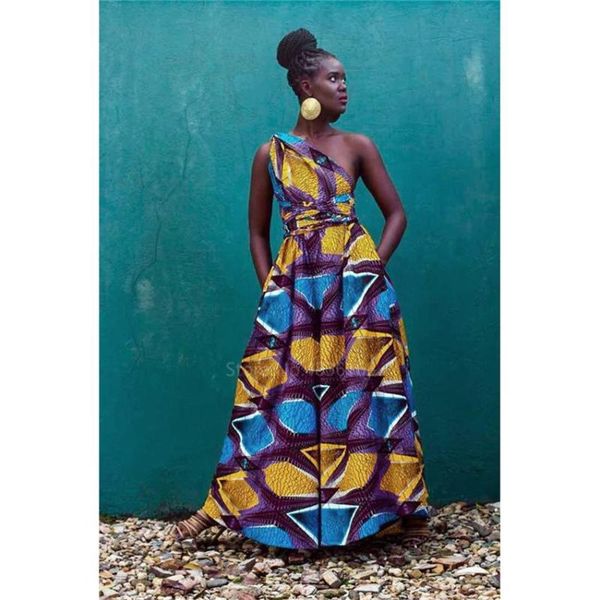 

ethnic clothing 6color women african clothes print pants set jumpsuits dress s wide leg trousers rompers back festival danshiki vestido, Red