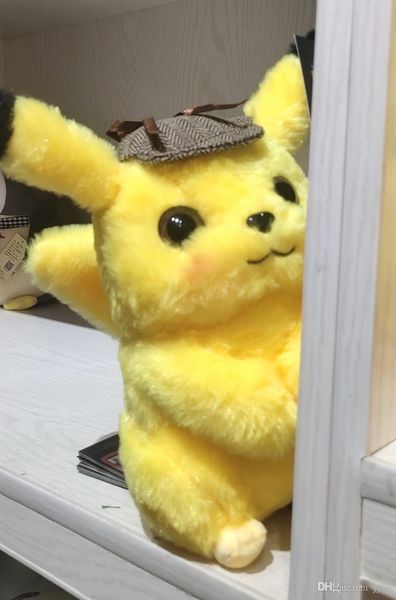 

Best-selling Detective Pikachu Plush dolls 30cm Pikachu plush toys cartoon Stuffed animals toys soft best Gifts