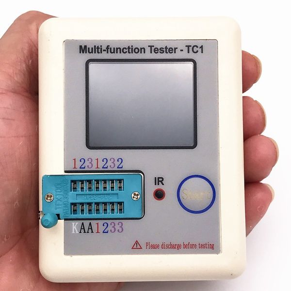 Freeshipping LCR-TC1 Transistor Tester TFT Diodo Triodo Misuratore di capacità LCR ESR NPN PNP MOSFET