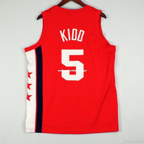 

сшитые на 100% # 5 джейсон кидд сшитые hwc джерси красная мужская майка размер xs-6xl сшитые баскетбольные майки ncaa, Black;blue