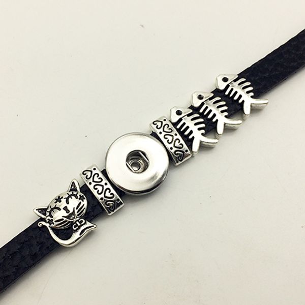 

fashion new arrival real watch bracelets for bracelet for cat fish retro leather snap button bracelet bt116 (fit 18mm 20mm snaps) party dres