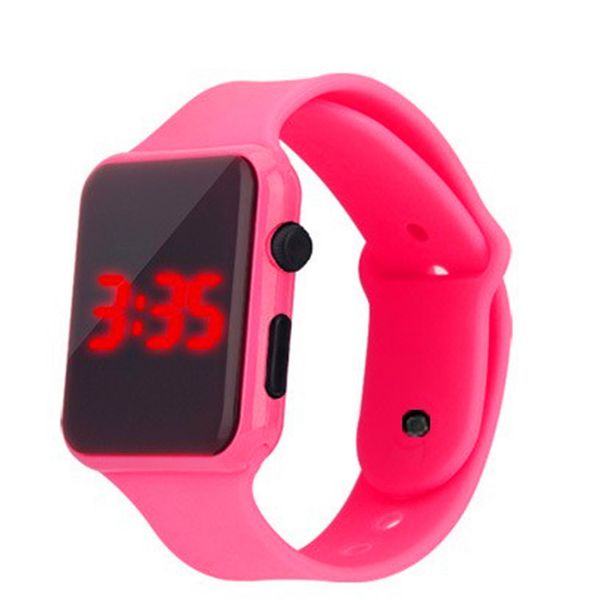 

dhl 2019 new silicone led wristband watch student touch screen large square led watch non-pedometer watch