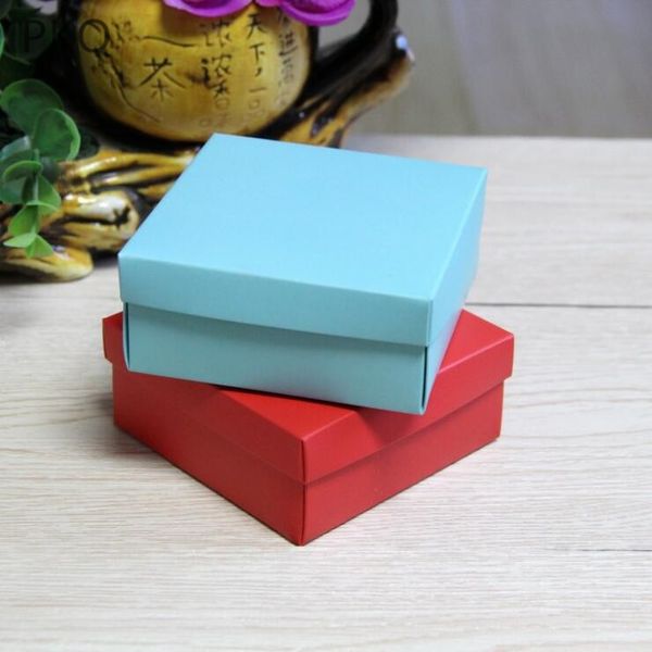 

20шт синий красный цвет бумаги подарочная коробка мыло ручной работы упаковка коробка ювелирных изделий / торт / конфеты хранения картонная