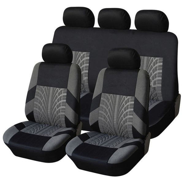 

9pcs and 4pcs universal car seat cover fit most cars with tire track detail car styling seat protector